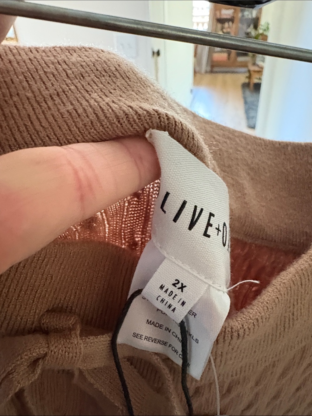 Olive & Oak Wide-Leg Knit Pants in Camel/Tan - Picture 5 of 7